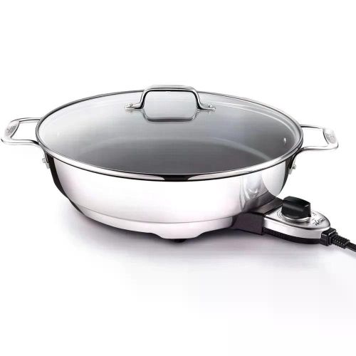 All-Clad Electrics Stainless Steel and Nonstick Surface Skillet 7 Quart 1800 Watts Temp Control, Cookware All-Clad Electrics Stainless Steel and Nonstick Surface Skillet 7 Quart 1800 Watts Temp Control, Cookware