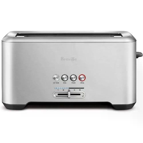 Breville Bit More 4-Slice Toaster, Brushed Stainless Steel, BTA730XL