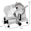 10" Stainless Steel Blade Electric Deli Meat Cheese Food Ham Slicer Commercial and for Home use ZBS-10A