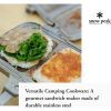 Tramezzino - Gourmet Sandwich Maker - Made of Stainless Steel - 13 x 7.5 x 1.2 in