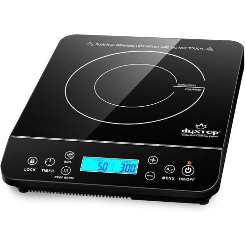 Duxtop Portable Induction Cooktop, Countertop Burner Induction Hot Plate with LCD Sensor Touch 1800 Watts,Silver 9600LS/BT-200DZ